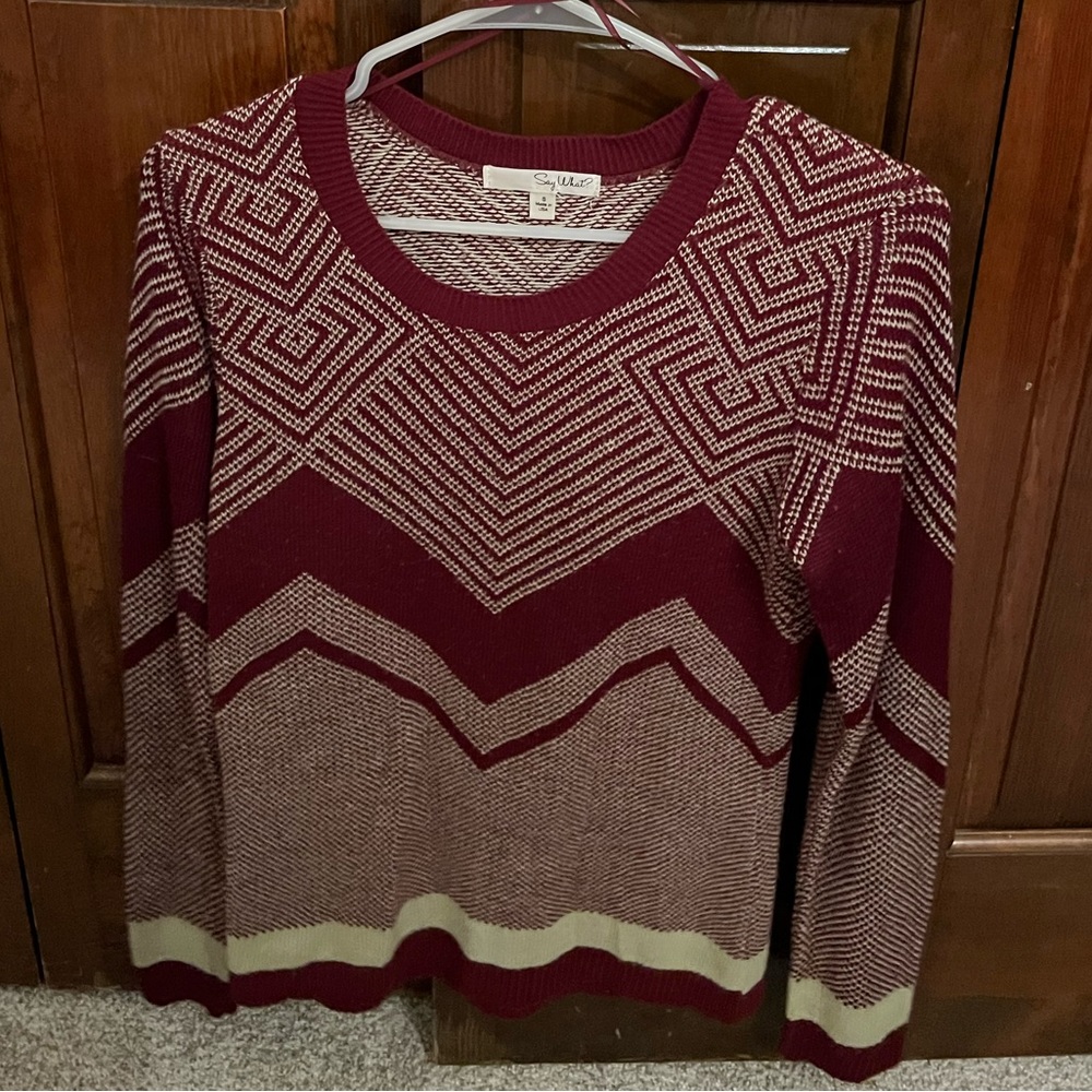 Say What red sweater- size S